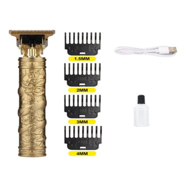 Máquina de cortar cabelo barbeiro profissional dragão elétrica bateria recarregável - Image 3